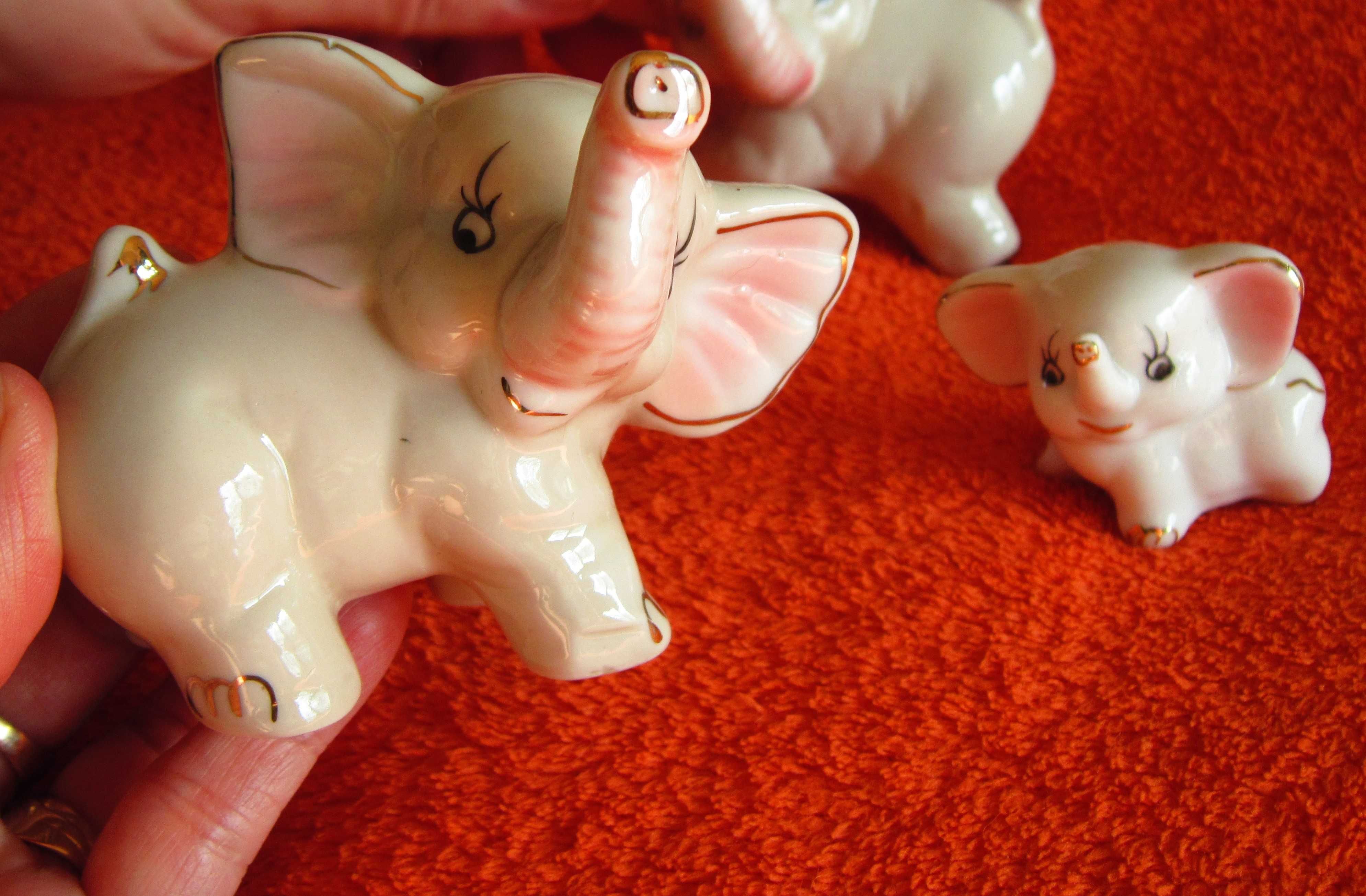 cadou rar Elefanti feng shue miniaturi portelan tușe aur Germania