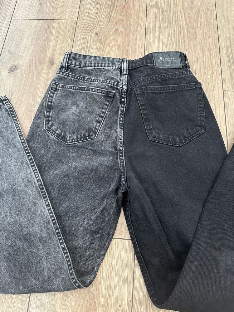 Дънки Bershka черно и сиво