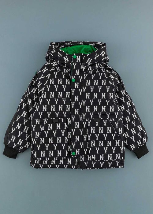 Детско яке с надписи, Черен Цвят