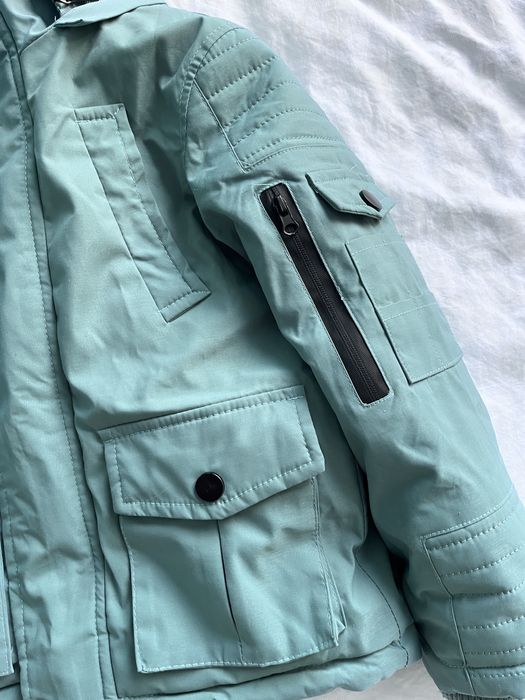 Детско зимно яке цвят мента