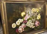 Spectaculoasa pictura semnata-Elegant buchet floral-Olanda