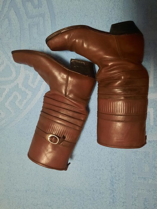 Cizme maro -roșcat, vintage, de colecție,  purtabile