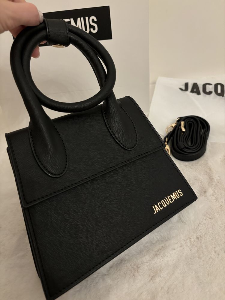 Geanta/Poseta Jacquemus The Chiquito Noeud Black double