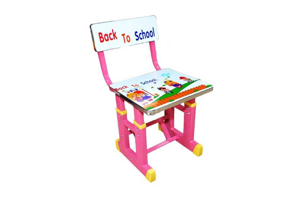 Set birou copii cu scăunel metalic + MDF, 69x45 cm, reglabil pe înălți