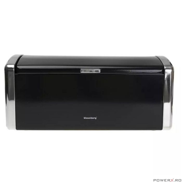 Cutie pentru paine, otel, 39,5x21,5x17 cm neagra Klausberg
