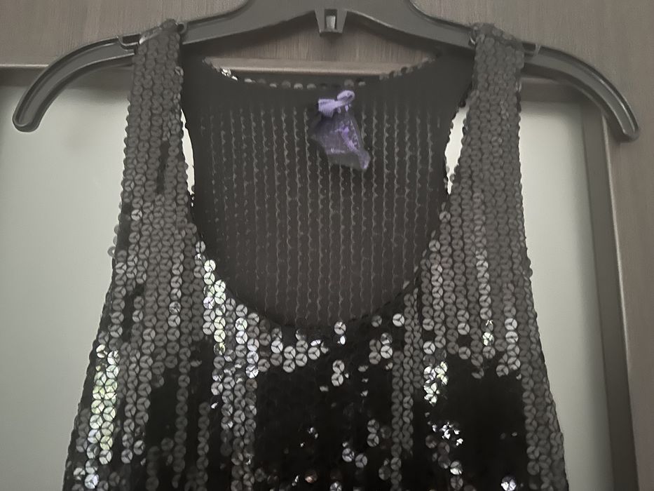 Rochie neagra cu paiete S-M