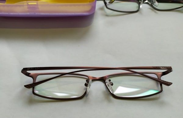 Диоптрична рамка за очила титан. Унисекс нежно кафяво-бронзе - Ново.