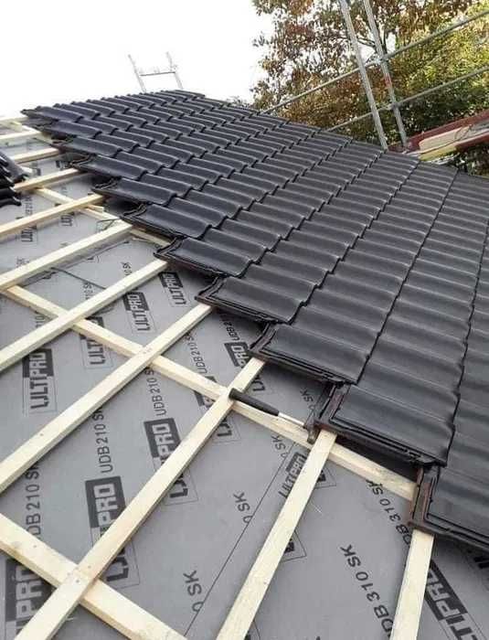 Dulgherii montaj tigla metalica lindab sistem pluviale