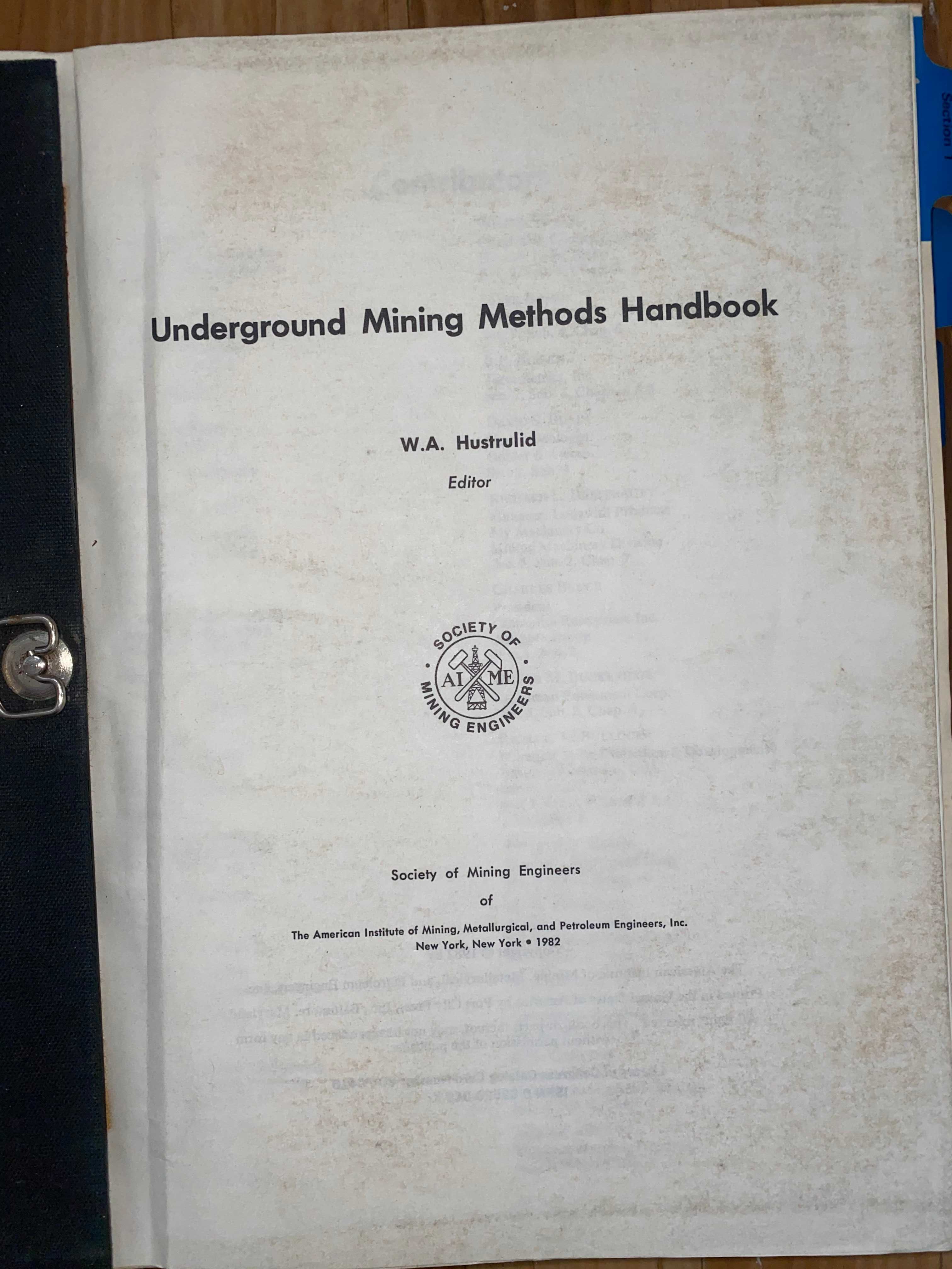 Редкая Большая книга-энциклопедия Underground Mining Methods Handbook!