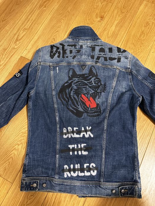 Мъжко дънково яке на маркага Guess