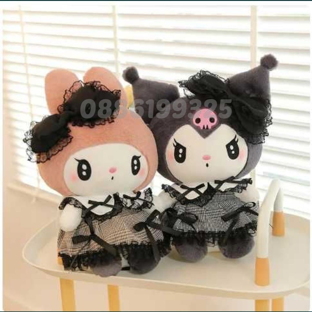 Плюшена играчка Sanrio Kuromi Kawaii Hello Kitty Melody, 50см