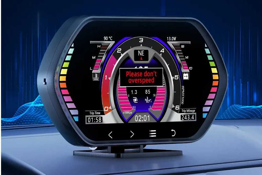 Бортовой компьютер на автомобиль - HUD - F12 модель ПРЕМИУМ класса