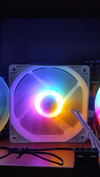 Кулер Helly 12см RGB радуга