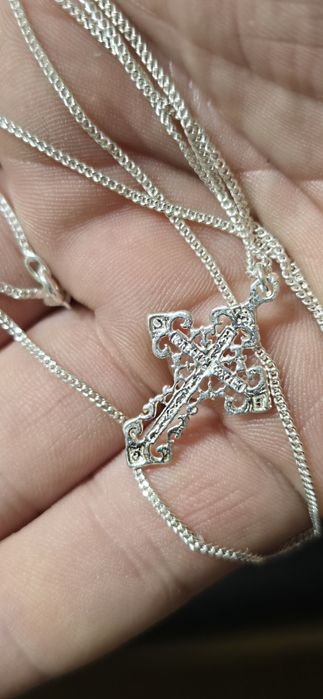 Lant si cruce argint