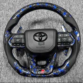 Toyota GR спортен волан blue forged карбон кожа GR Yaris Corolla