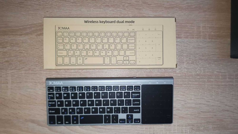 Tastatură wireless mini 2.4G/Bluetooth cu touchpad numeric