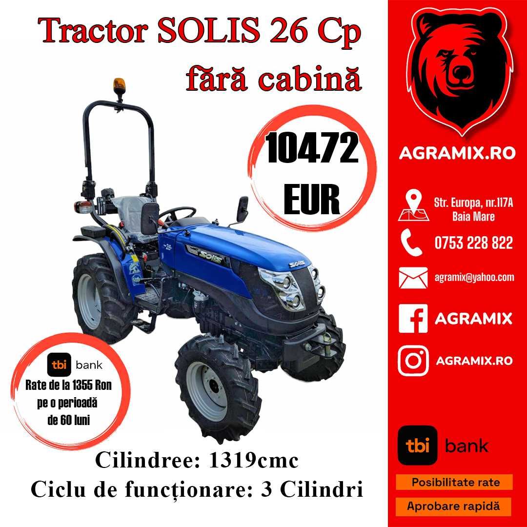 Tractor Solis nou 22-26 Cp fara cabina 50 Cp cu cabina