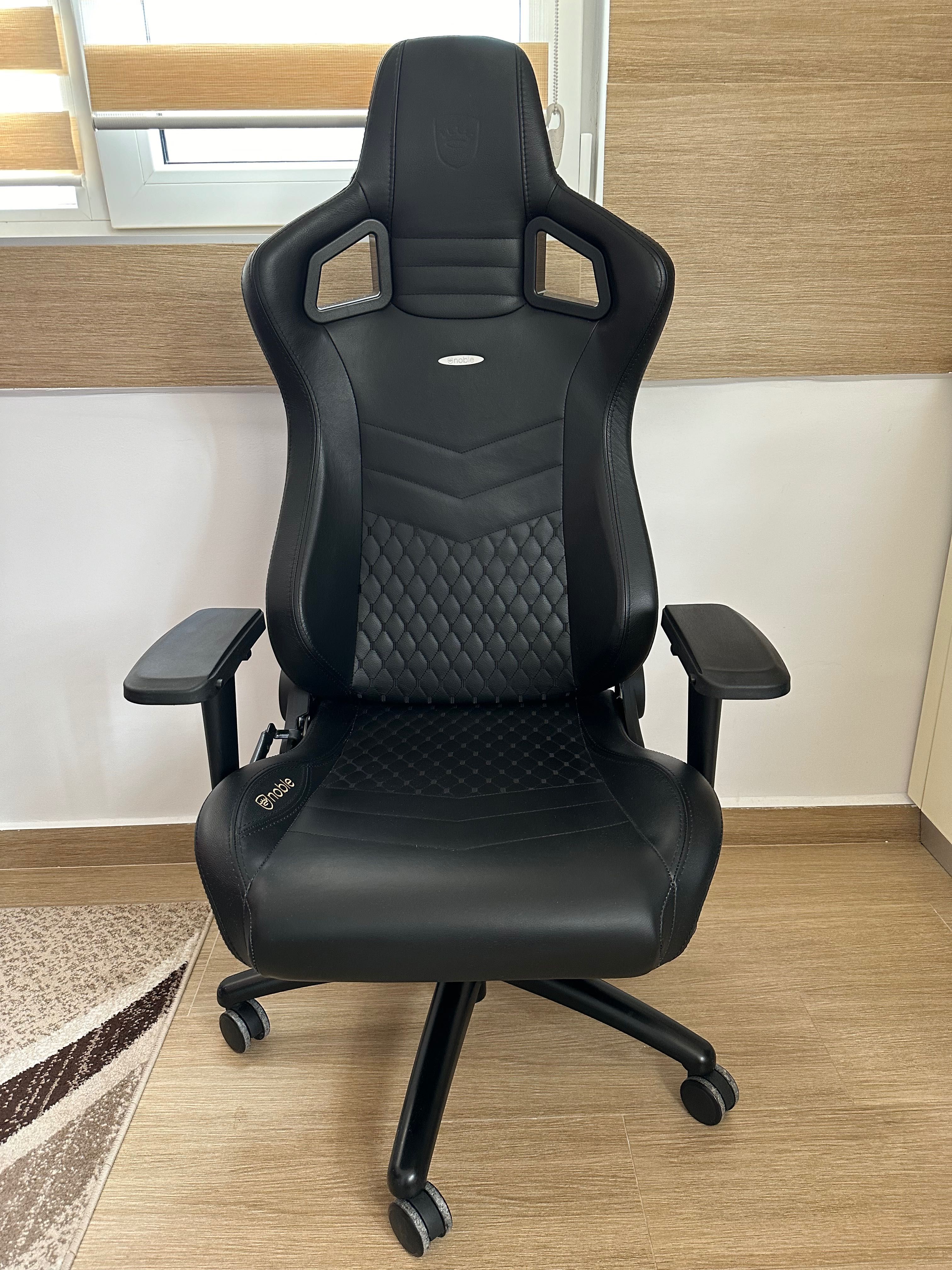 Scaun Gaming Noblechairs Epic, Piele Naturala, Negru