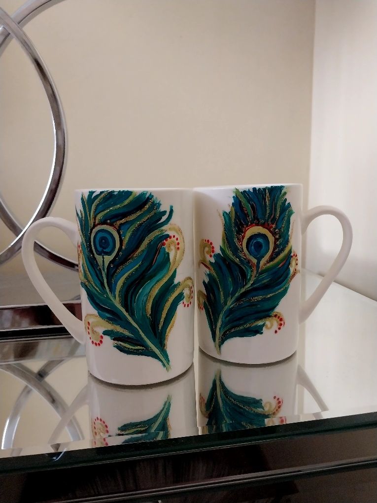 Ръчно рисувани чаши комплект