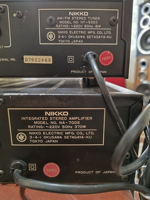 Rarități -Nikko (kenwood) amplificator NA-700II, +tuner NT-500II Set h