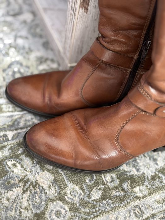 Cizme piele maro cognac Benvenuti