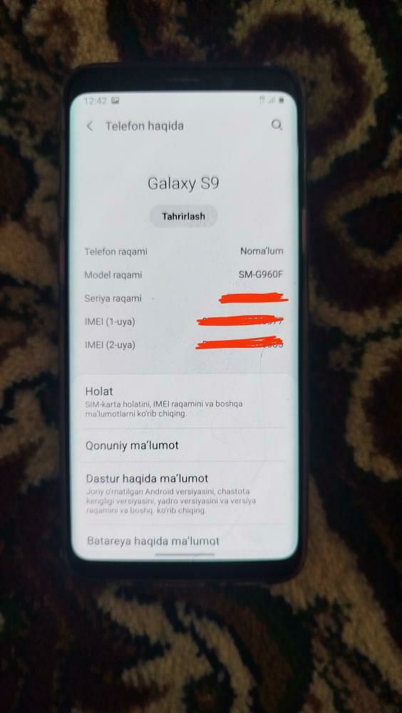 S9  64gb/4gb xotirasi
