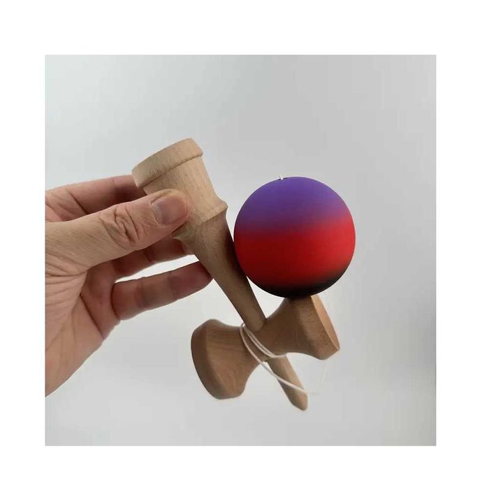 Kendama profesionala lemn fag 18 cm, vopsea aderenta mata, Aurora Fade