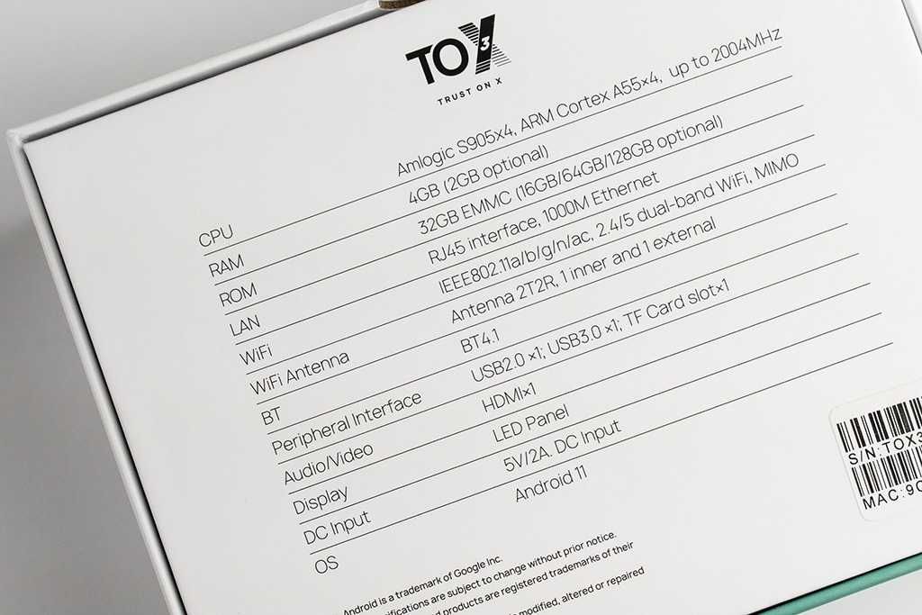 TOX3 Android TV Box - Новата ревизия! 4GB/32GB, Ugoos TOX 3 ТВ Бокс