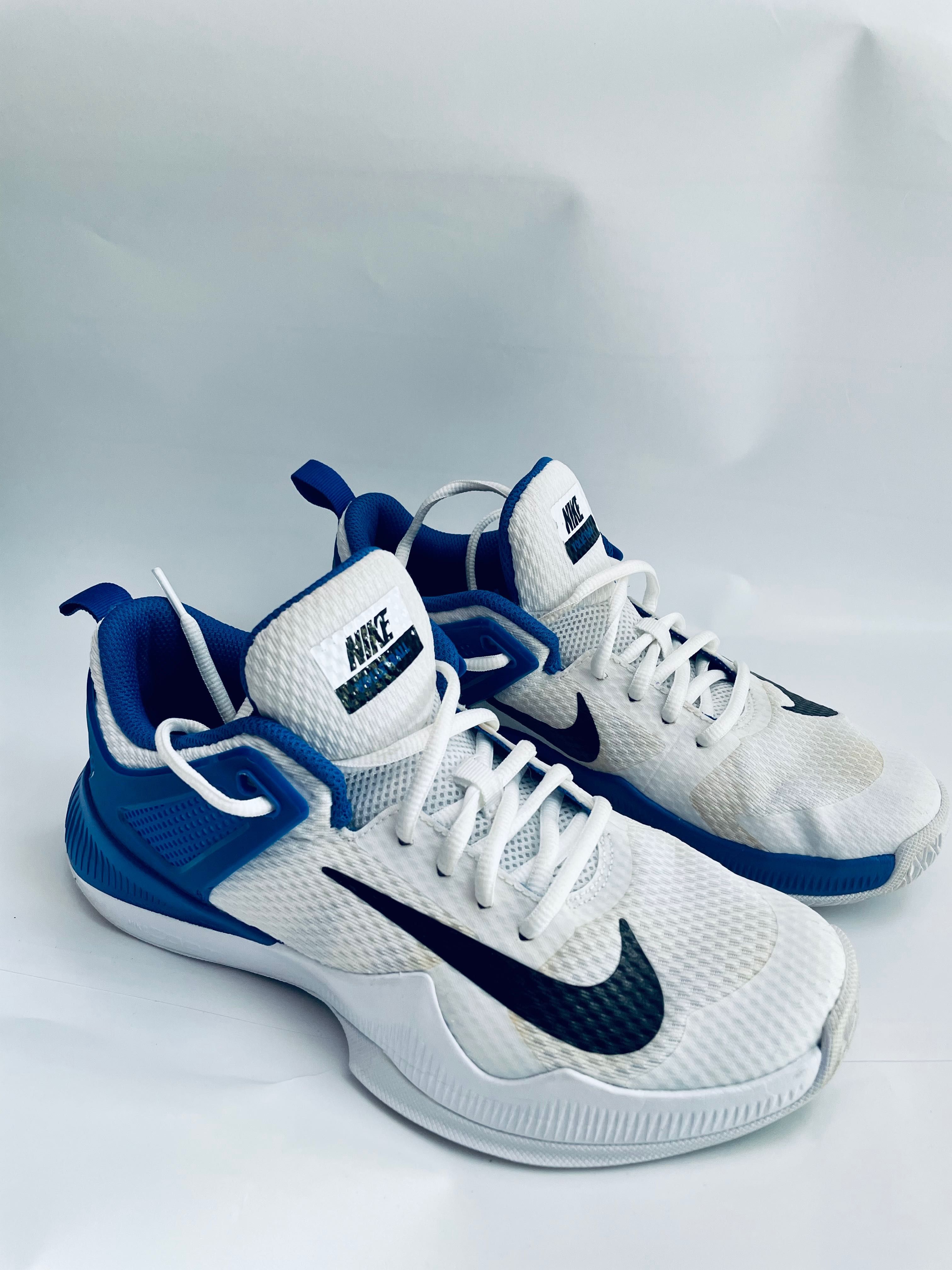 Nike Women's Zoom Hyperspace Volleyball Shoes - White/Black/Blue