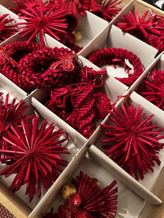 Новогодние игрушки ручной работы из соломы