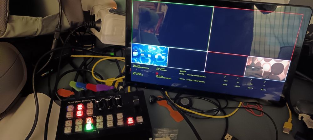 Mixer video plus monitor extern plus cabluri