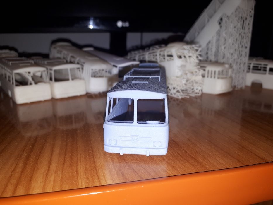 Machete Autobuze TV20 U+R și TV2 U+R printate 3d în rășină scara 1/72