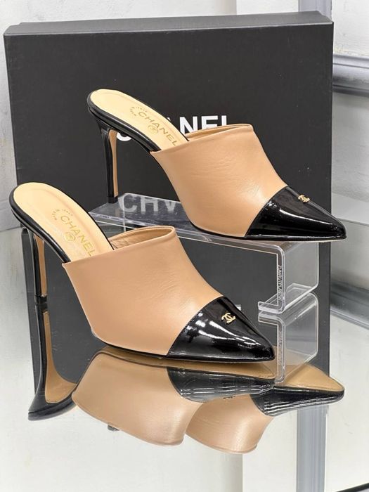 Pantofi-sandale-Balerini Chanel colecția noua Piele naturală 100%