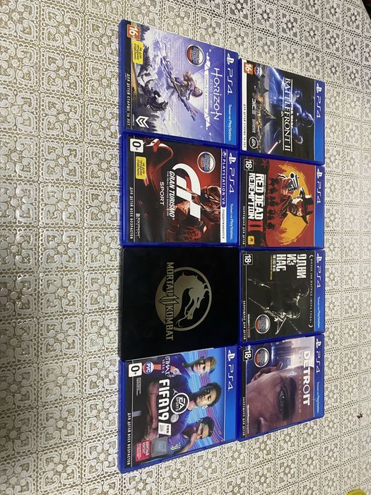 Диски на Playstation 4 RDR 2 Одни из нас Detroit MK11 Mortal Kombat FC