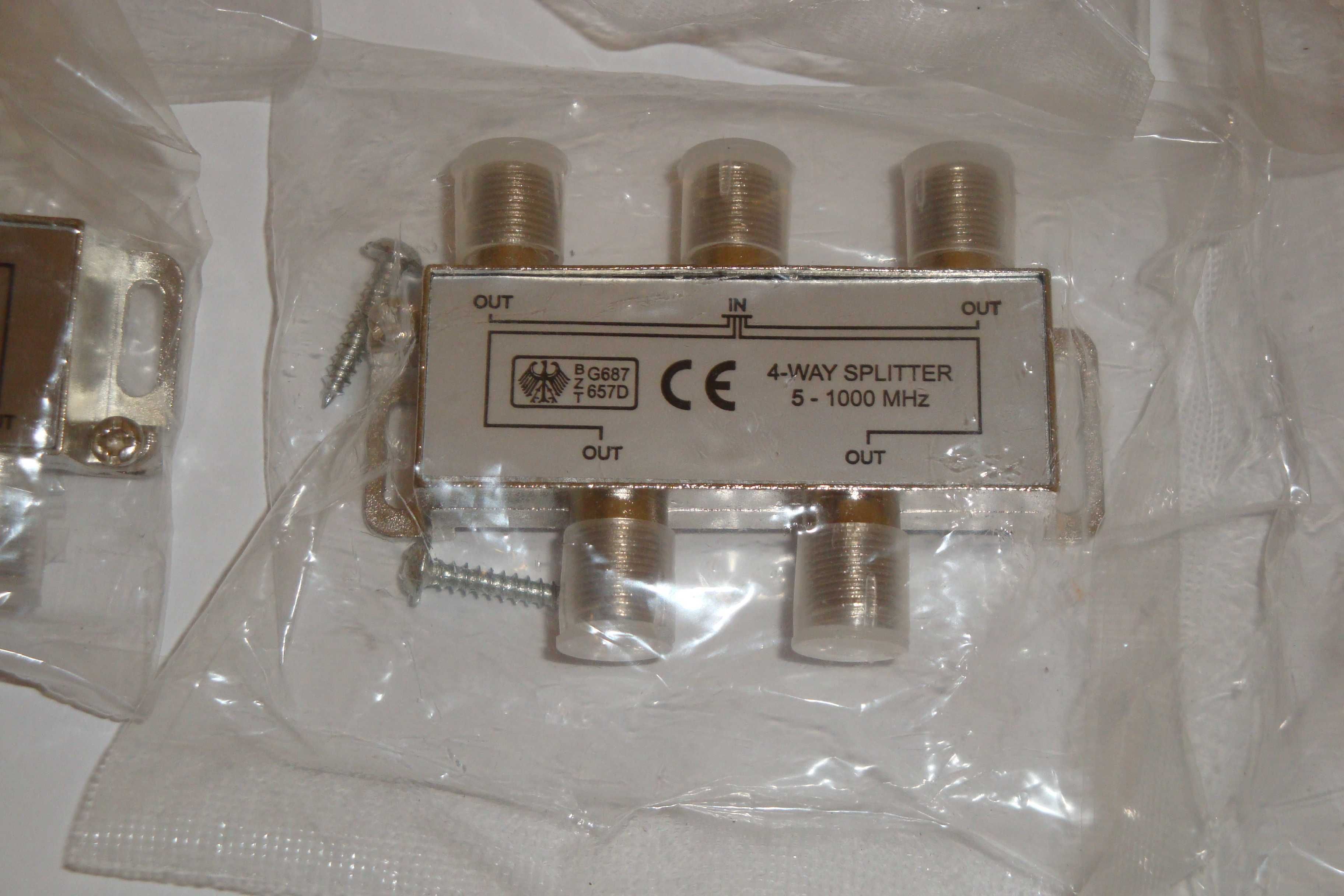 Splitter TV cablu coaxial 3 iesiri 4 iesiri 6 iesiri 5Mhz - 1000 Mhz