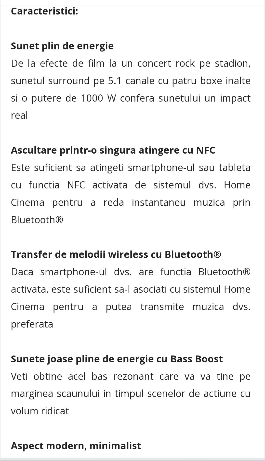 Sistem smart home cinema Sony blu-ray 1000W