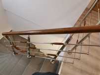 Balustrada de inox cu lemn
