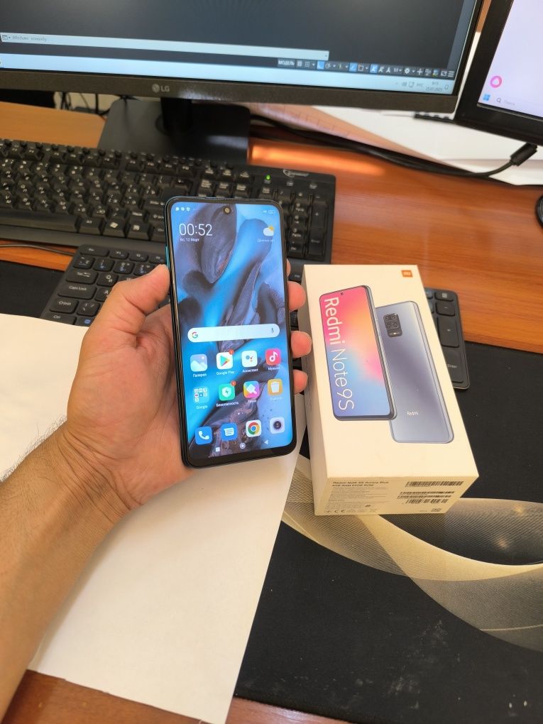 Redmi note 9S 64gb(2022) ideal ochilmagan usta kurmagan aybi yuq