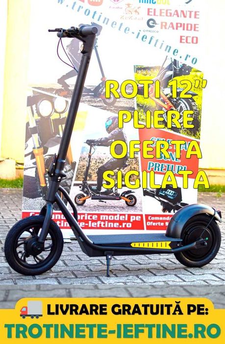 Trotineta Electrica A19, Motor 500W, Viteza 35km/h, Autonomie 60 km