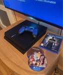 Sony Playstation 4 1TB Jet Black PS4 перфектен + две игри
