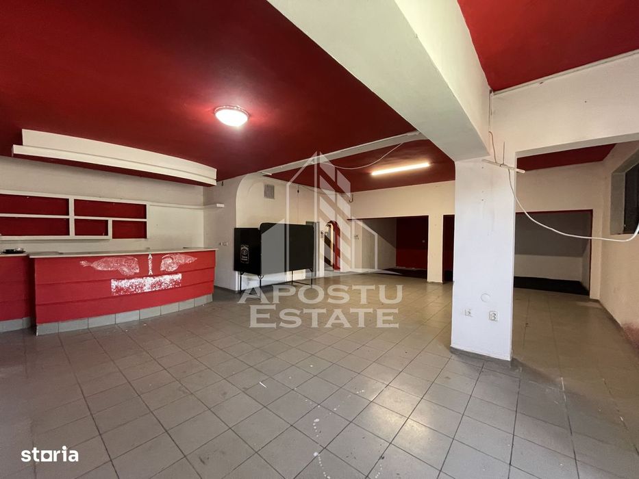 Spatiu comercial, 255 mp + curte betonata, Ronat