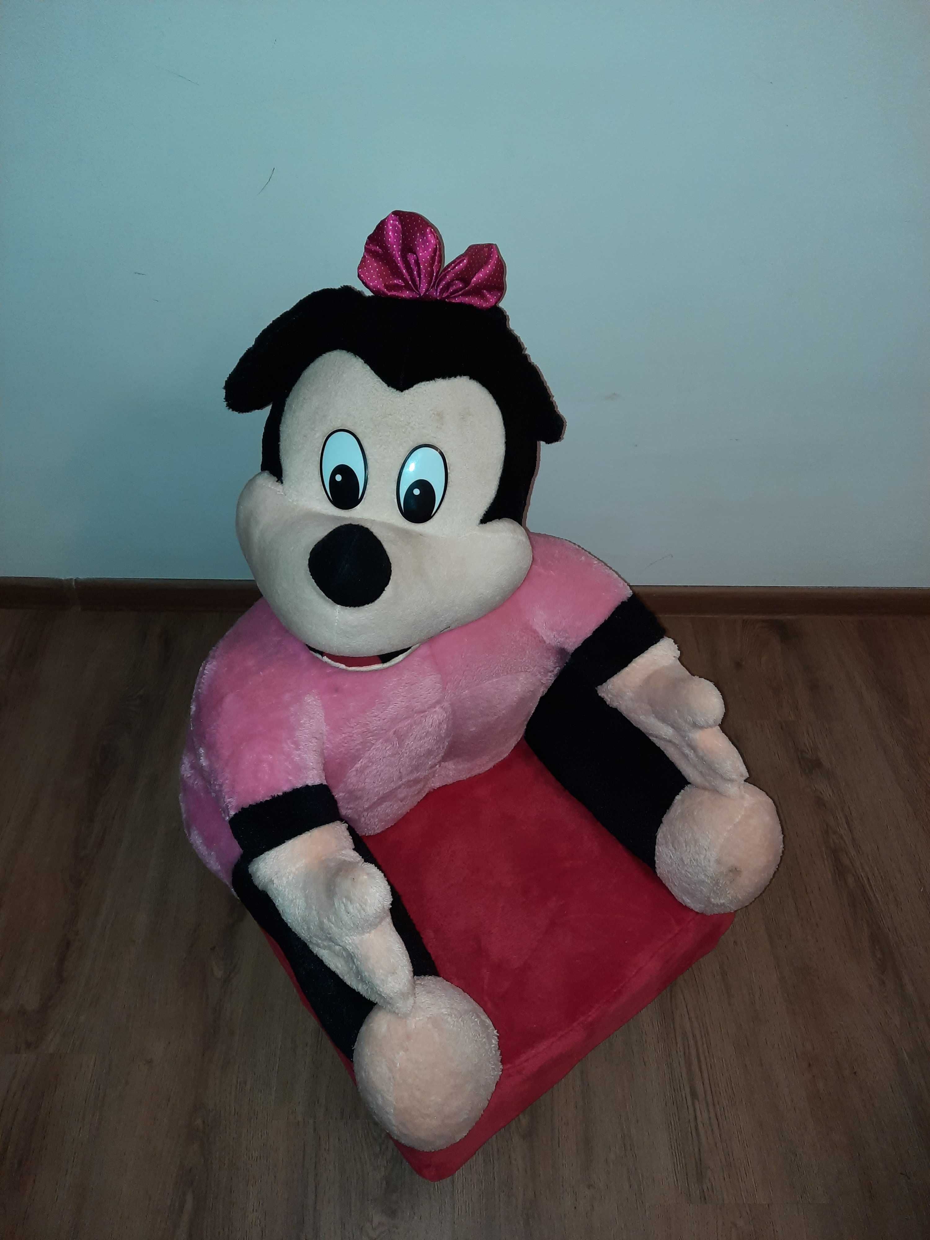 Fotoliu pluş extensibil Minnie Mouse