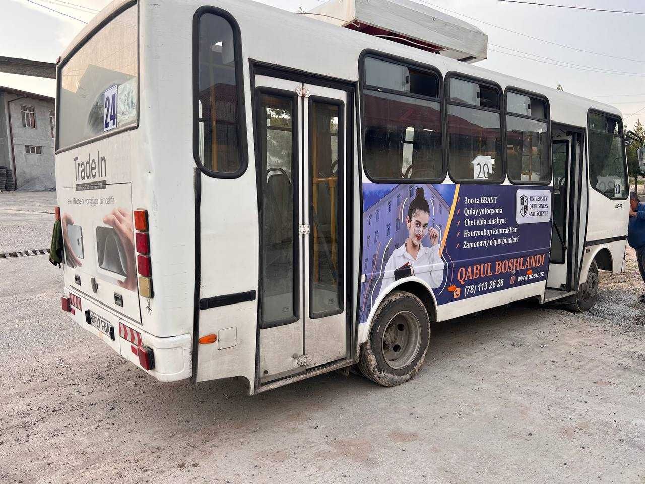 Автобусларда реклама Avtobuslarda reklama xizmatlari