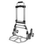 Carucior/Liza de greutati 75KG, pliabil,6roti, Aluminiu, Argintiu, nou