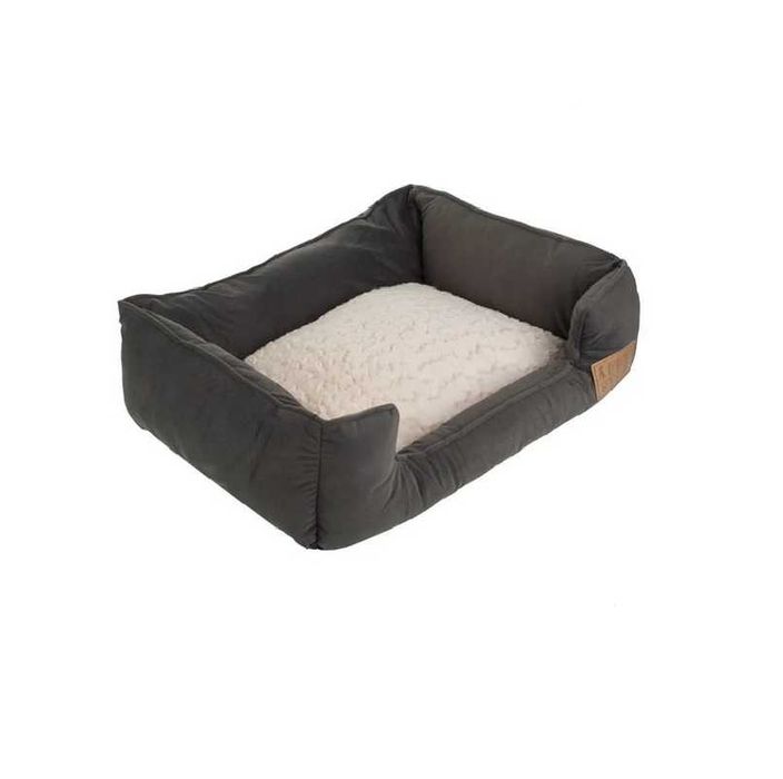 Легло за домашни любимци Mercado Trade, Правоъгълно, Сиво с бяло