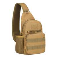 мъжка чанта тактическа за гърди+джоб за вода+USB зареждане военна