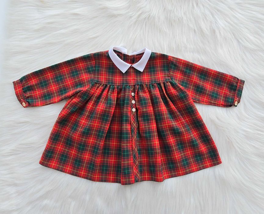 Коледна рокля мама и бебе размер М и 3-6 месеца