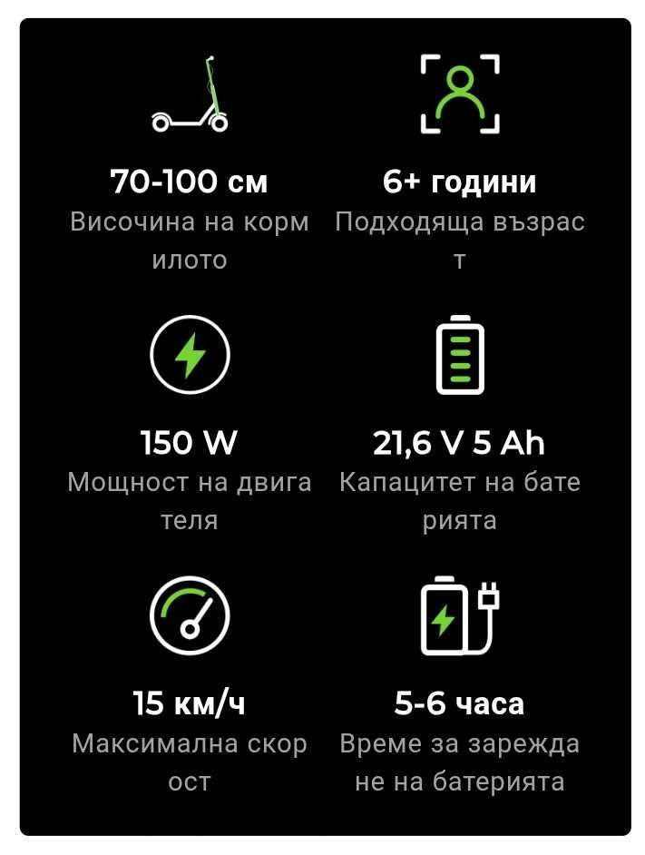 Електрическа тротинетка за деца на възраст 6-12 години, isinwheel S2.
