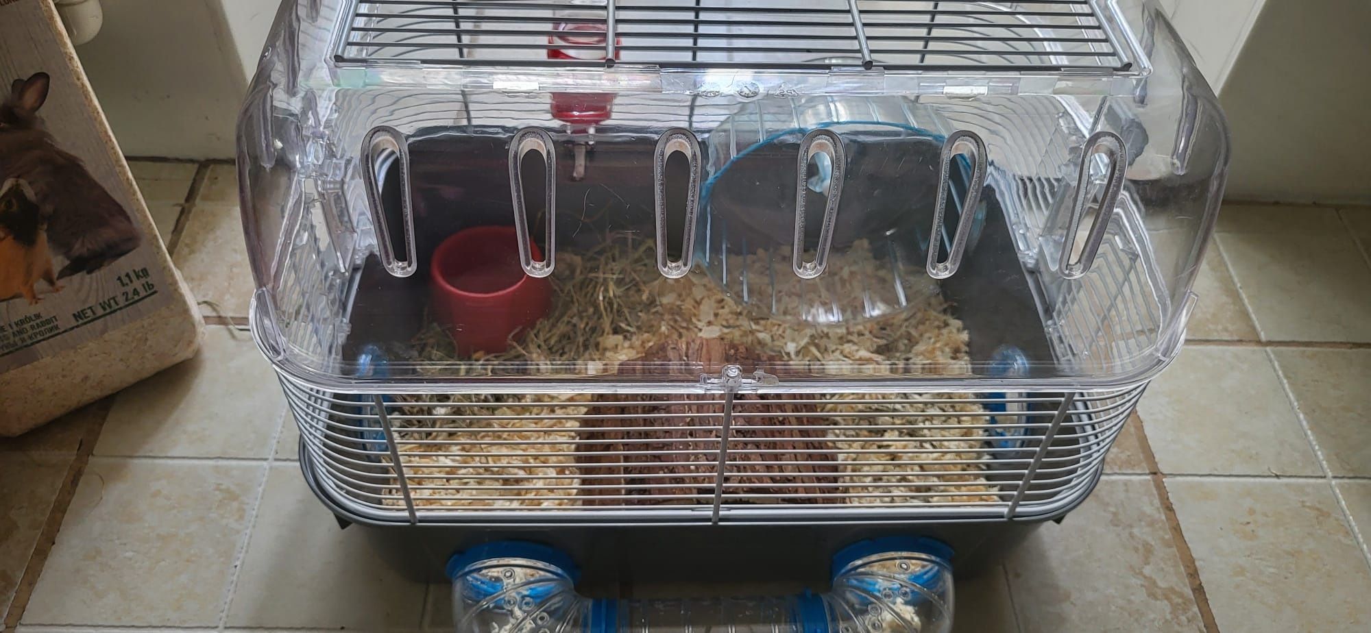 Cușcă și hamster pitic