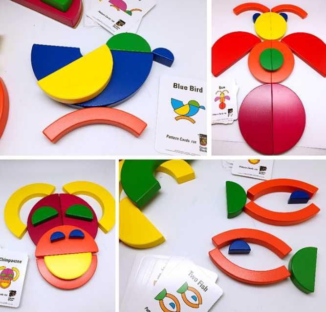 Монтесори дървени кръгове с карти Circle Set KidPik Montessori